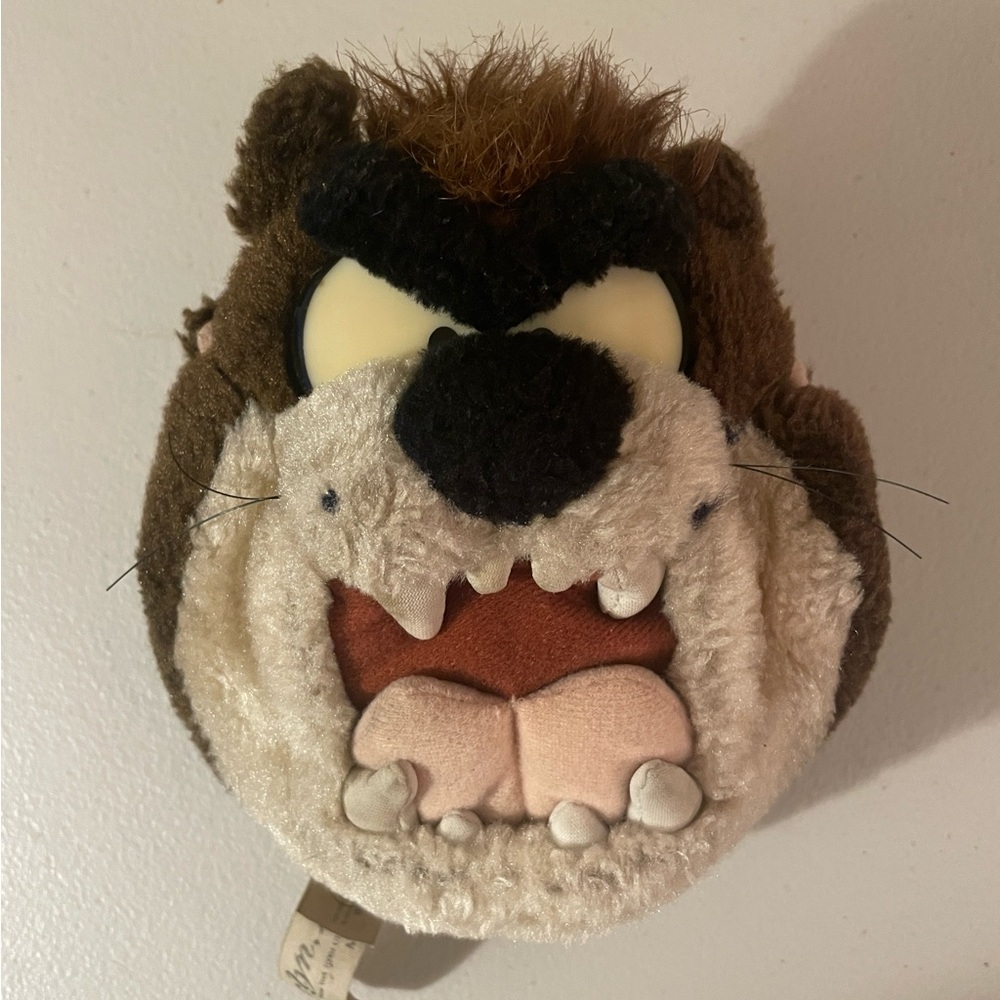 VTG 1997 Jaclyn Plush Stuffed Looney Tunes Taz Collectible Zipper Pouch Handbag